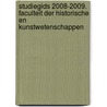 Studiegids 2008-2009. Faculteit der Historische en Kunstwetenschappen door Faculteit der Historische en Kunstwetenschappen