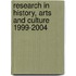 Research in History, Arts and Culture 1999-2004