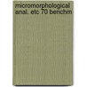 Micromorphological anal. etc 70 benchm by Kooistra