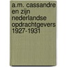 A.M. Cassandre en zijn Nederlandse opdrachtgevers 1927-1931 by P. van Praag