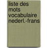 Liste des mots vocabulaire nederl.-frans door Kleyn