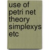 Use of petri net theory simplexys etc door Jos Lammers