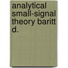 Analytical small-signal theory baritt d. door Roer