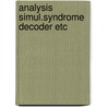 Analysis simul.syndrome decoder etc by Schalkwyk