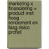 Marketing x Financiering = Product met Hoog Rendement en Laag Risico Profiel