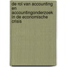 De rol van accounting en accountingonderzoek in de economische crisis by A. Vanstraelen