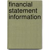 Financial statement information door M. Lubberink