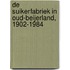 De suikerfabriek in Oud-Beijerland, 1902-1984