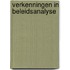Verkenningen in beleidsanalyse