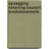 Opzegging rekening-courant kredietovereenk