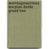 Werktuigmachines leerplan derde graad bso