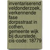 Inventariserend veldonderzoek, verkennende fase Dorpsstraat in Cothen, gemeente Wijk bij Duurstede. CIS-code: 18779 door S. Moerman