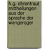 H.G. Ehrentraut Mittheilungen aus der Sprache der Wangeroger