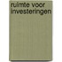 Ruimte voor investeringen