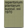 Repertorium plantarum succul. xxi 1970 door Rowley