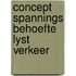 Concept spannings behoefte lyst verkeer