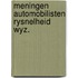 Meningen automobilisten rysnelheid wyz.