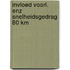 Invloed voorl. enz snelheidsgedrag 80 km