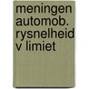 Meningen automob. rysnelheid v limiet door Rooyers