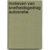 Motieven van snelheidsgedrag autosnelw. by Vogels