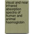 Visual and near infrared absorption spectra of human and animal haemoglobin