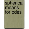Spherical means for PDEs by K.K. Sabelfeld