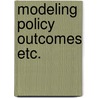 Modeling policy outcomes etc. door Ellerman