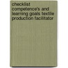 Checklist competence's and learning goals Textile production facilitator door Onbekend