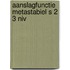 Aanslagfunctie metastabiel s 2 3 niv