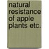 Natural resistance of apple plants etc.