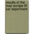 Results of the MAC EUROPE 91 SAR experiment