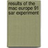 Results of the MAC EUROPE 91 SAR experiment