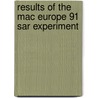 Results of the MAC EUROPE 91 SAR experiment door A.C. van den Broek