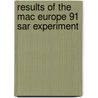 Results of the MAC EUROPE 91 SAR experiment by A.C. van den Broek