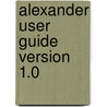 Alexander user guide version 1.0 by Blesius