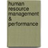 Human resource management & performance