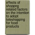 Effects of shoppng related factors on the intention to adopt teleshopping for food products