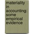 Materiality in accounting: some empirical evidence
