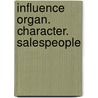 Influence organ. character. salespeople door Verbeke