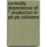 Centrality dependence of ^ production in Pb-Pb collisions