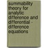 Summability theory for analytic difference and differential - difference equations