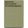 Gewenste instrumenten formatiebudgetsys by Remmers