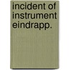 Incident of instrument eindrapp. door Ydens