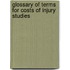 Glossary of terms for costs of injury studies