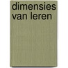 Dimensies van leren door G. de Boer