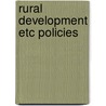 Rural development etc policies door Sterkenburg