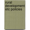 Rural development etc policies by Sterkenburg