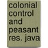 Colonial control and peasant res. java