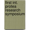 First int. protea research symposium door Ben Jaacov
