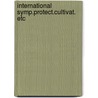 International symp.protect.cultivat. etc door Blance